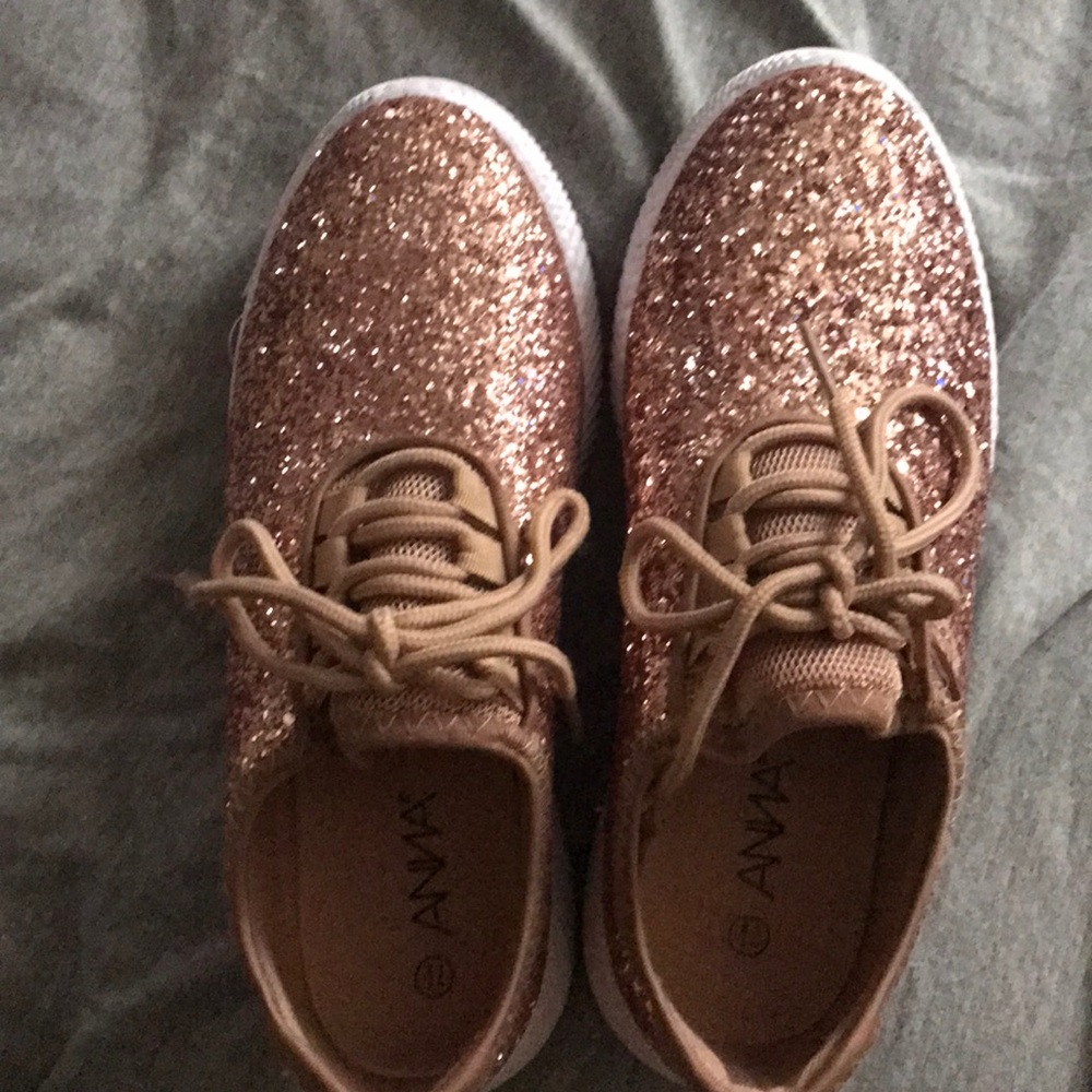 Anna Glitter Shoes (Rose Gold)
